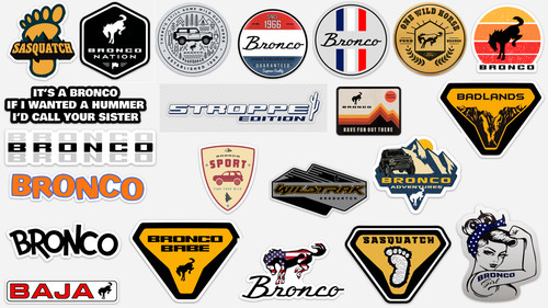 Ford bronco stickers - bronco, decals