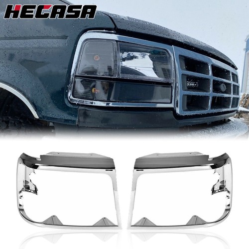 Hecasa chrome headlights trim - headlights,
